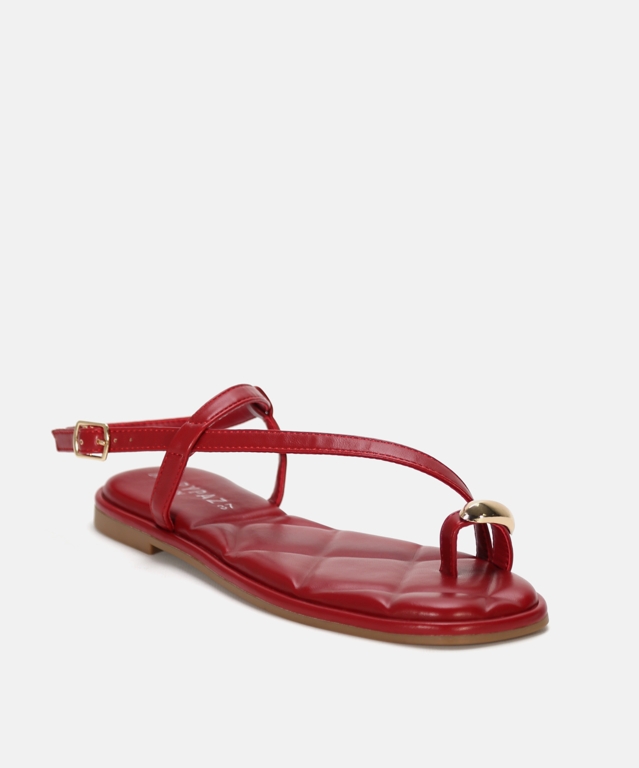 Sand&aacute;lia rasa com detalhe met&aacute;lico image number null